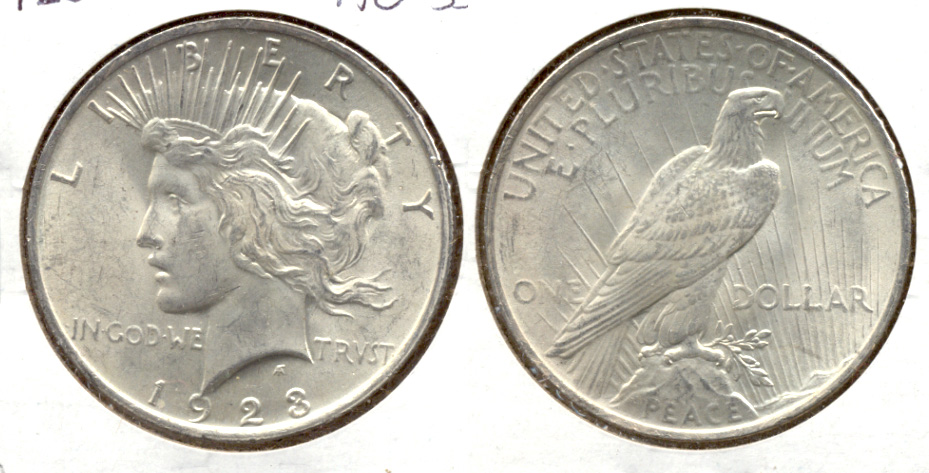 1923 Peace Silver Dollar AU-55 h