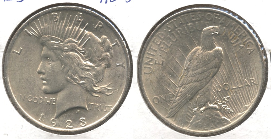 1923 Peace Silver Dollar AU-55 p