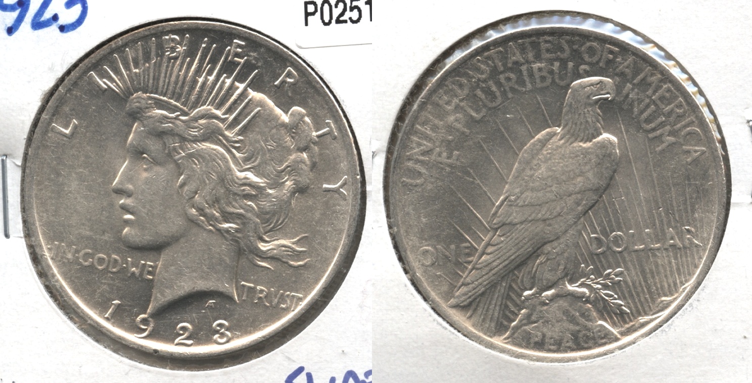 1923 Peace Silver Dollar AU-55 #u