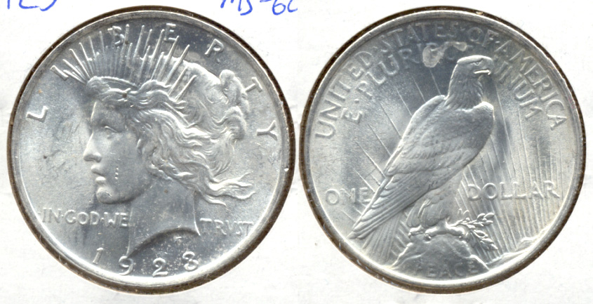 1923 Peace Silver Dollar MS-60