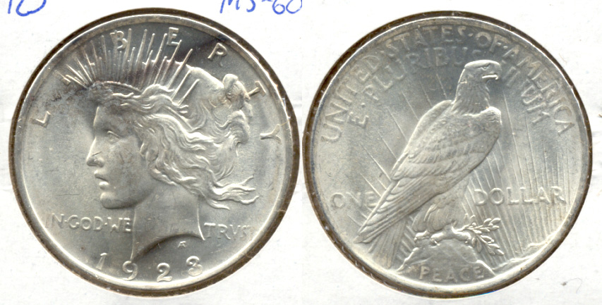 1923 Peace Silver Dollar MS-60 h