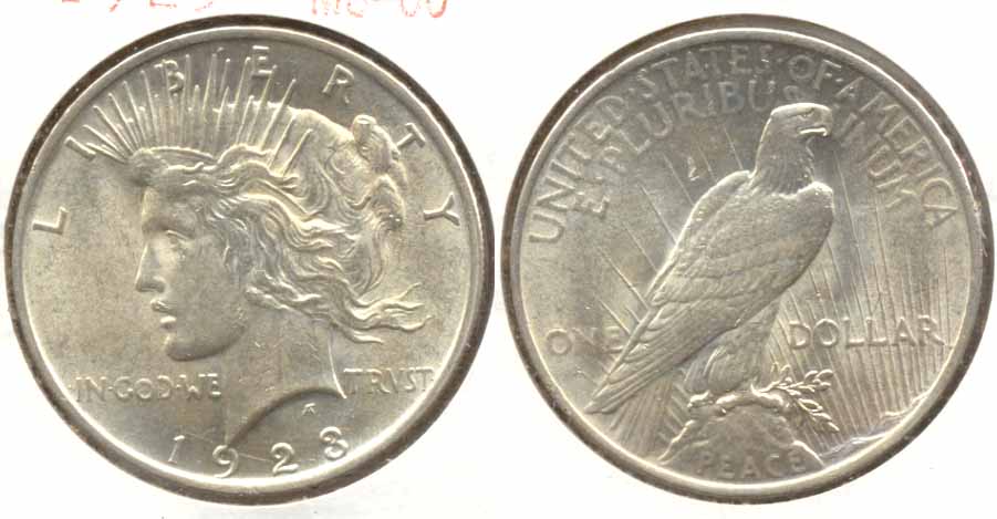 1923 Peace Silver Dollar MS-60 k