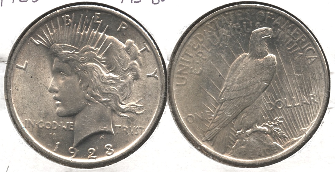 1923 Peace Silver Dollar MS-60 #v