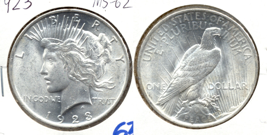 1923 Peace Silver Dollar MS-62 f