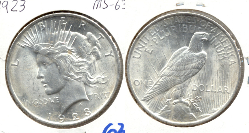 1923 Peace Silver Dollar MS-63 g