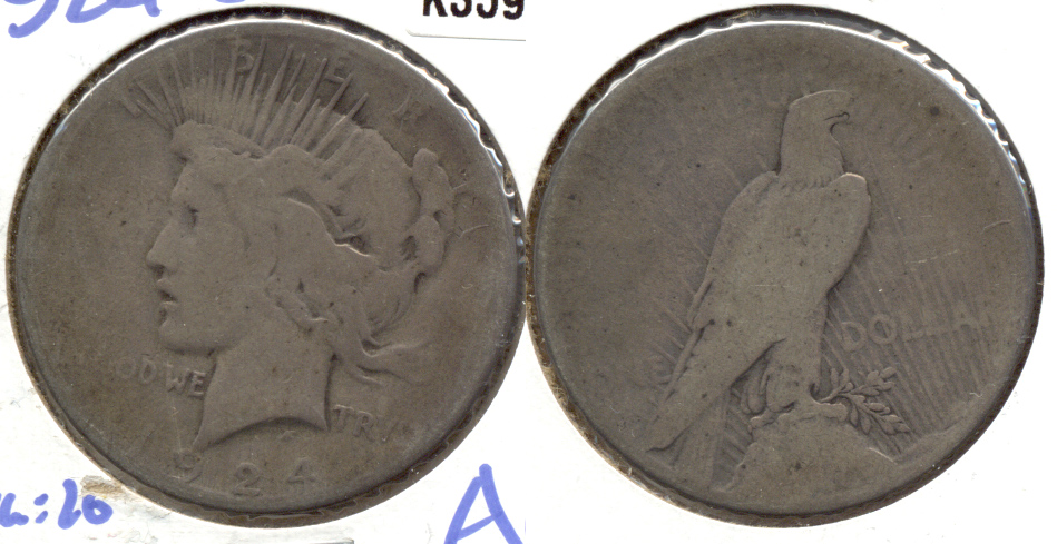 1924-S Peace Silver Dollar AG-3