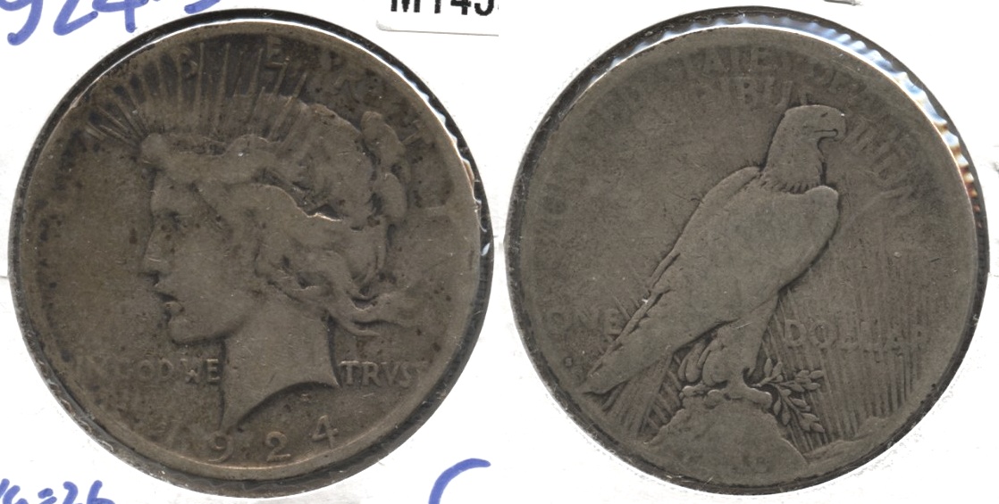 1924-S Peace Silver Dollar AG-3 #c