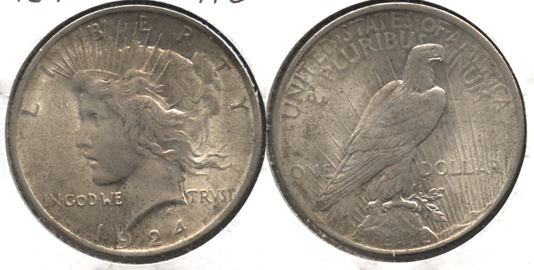 1924 Peace Silver Dollar AU-50