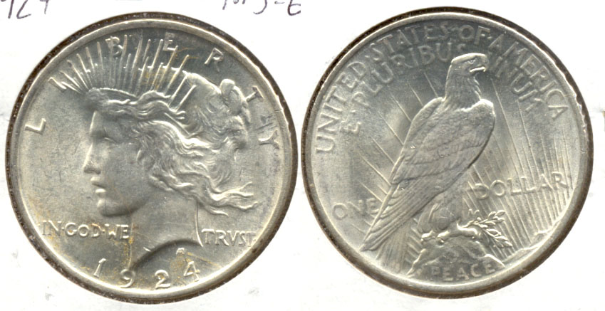 1924 Peace Silver Dollar MS-60