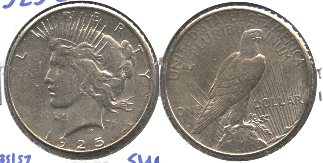 1925-S Peace Silver Dollar AU-55 #a