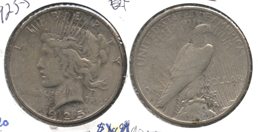 1925-S Peace Silver Dollar Fine-12 #c