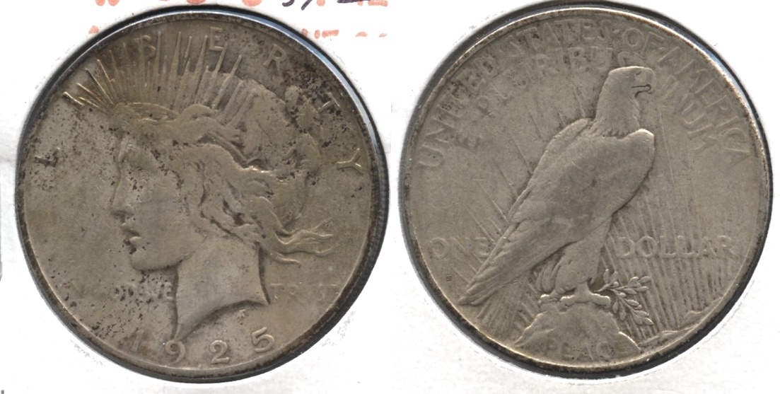 1925-S Peace Silver Dollar VG-8 #d Ugly