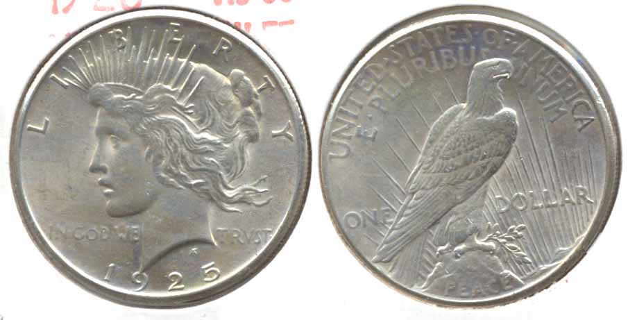 1925 Peace Silver Dollar AU-50 q