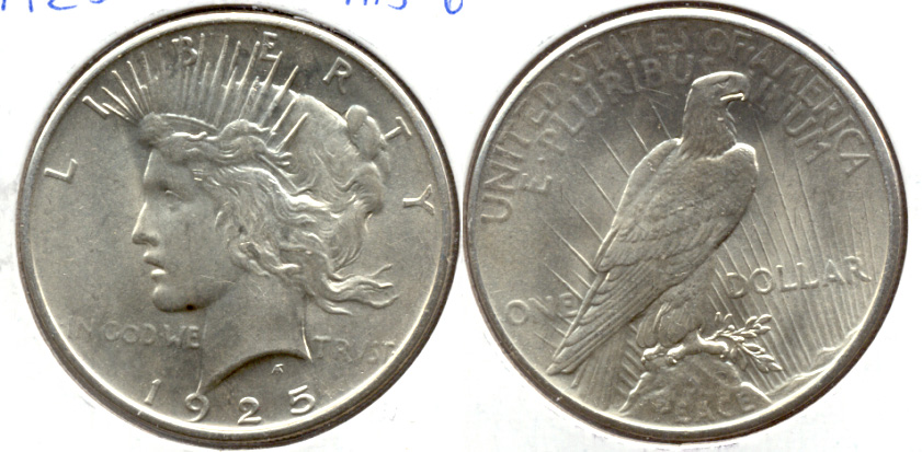 1925 Peace Silver Dollar MS-60 a