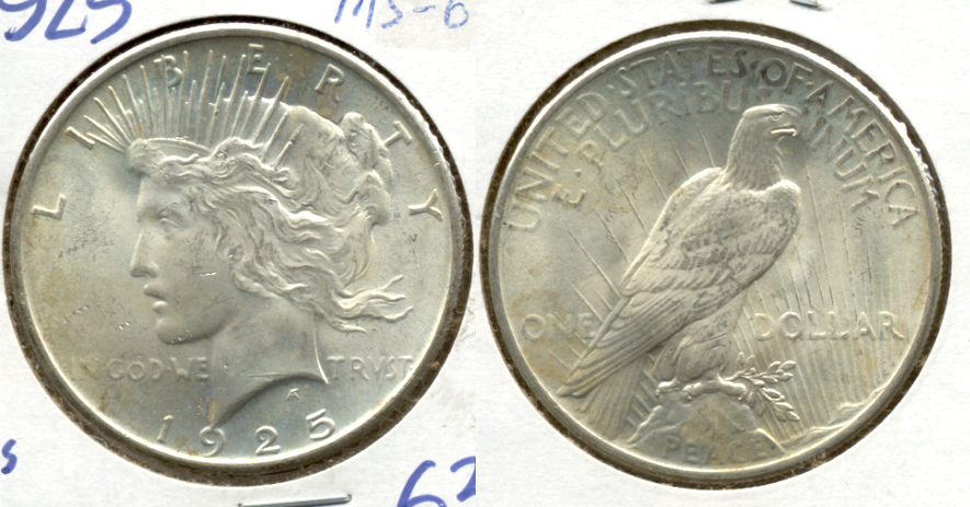 1925 Peace Silver Dollar MS-62 a