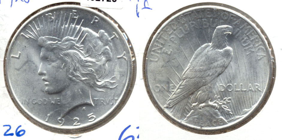 1925 Peace Silver Dollar MS-63 h