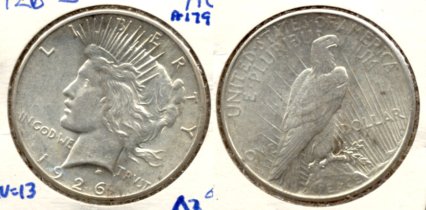 1926-S Peace Silver Dollar AU-50 c