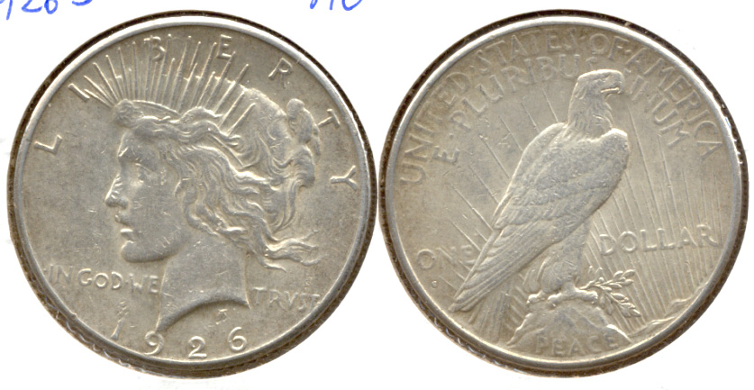 1926-S Peace Silver Dollar AU-50 e