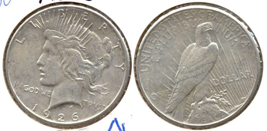 1926-S Peace Silver Dollar AU-50 f