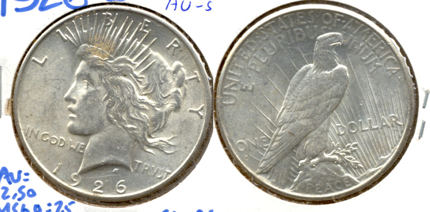1926-S Peace Silver Dollar AU-55