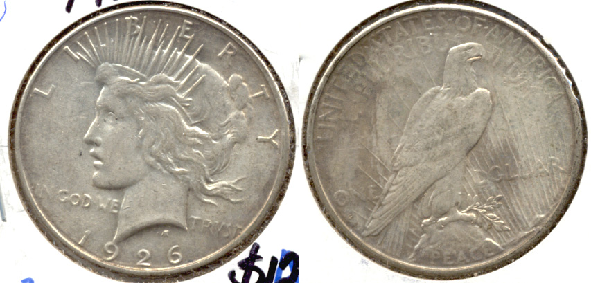 1926-S Peace Silver Dollar EF-40 b
