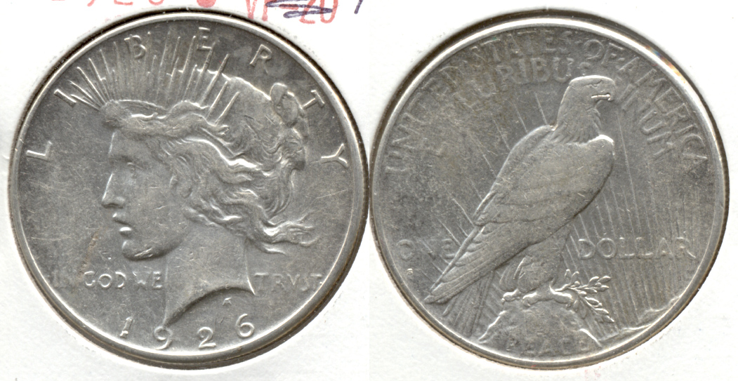1926-S Peace Silver Dollar Fine-12 ab