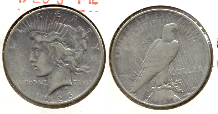 1926-S Peace Silver Dollar Fine-12 d