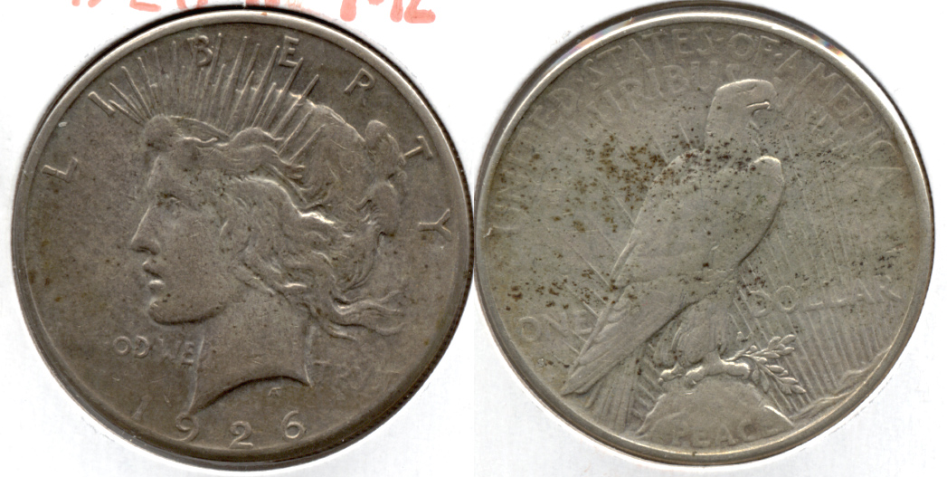 1926-S Peace Silver Dollar Fine-12 o