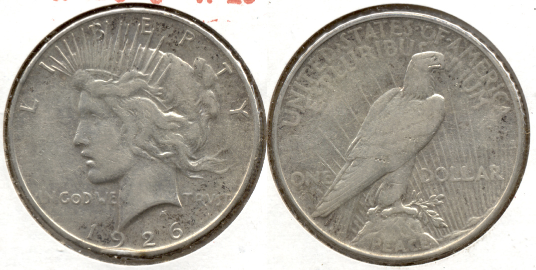 1926-S Peace Silver Dollar Fine-12 p