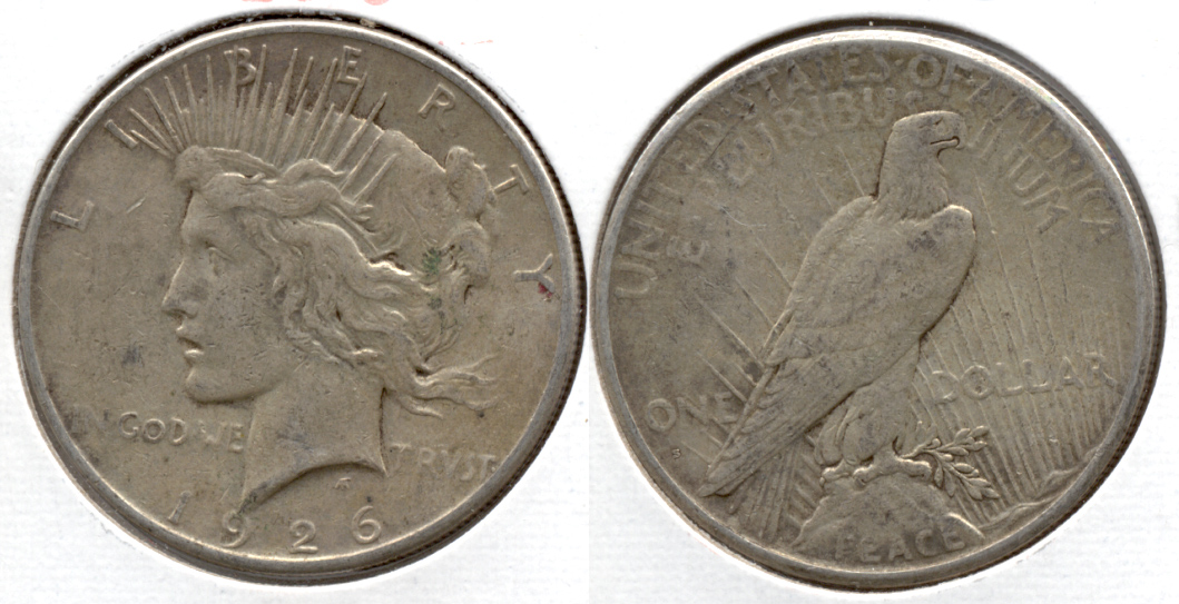 1926-S Peace Silver Dollar Fine-12 q