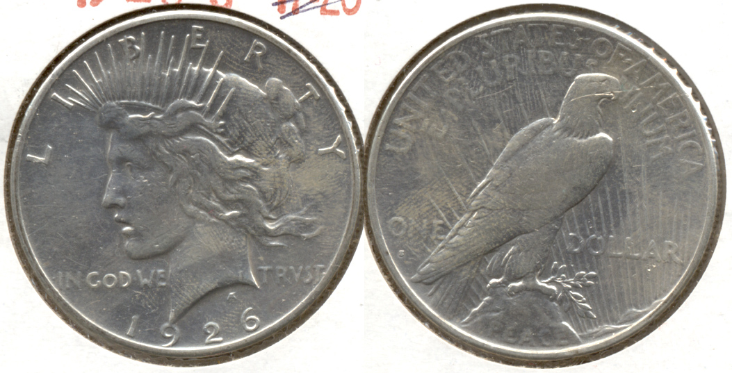 1926-S Peace Silver Dollar Fine-12 v