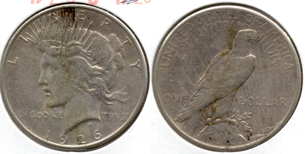 1926-S Peace Silver Dollar Fine-12 y