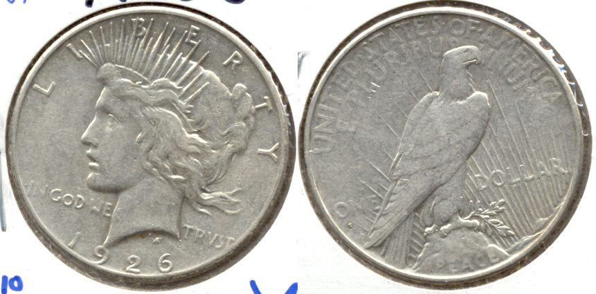 1926-S Peace Silver Dollar VF-20 a