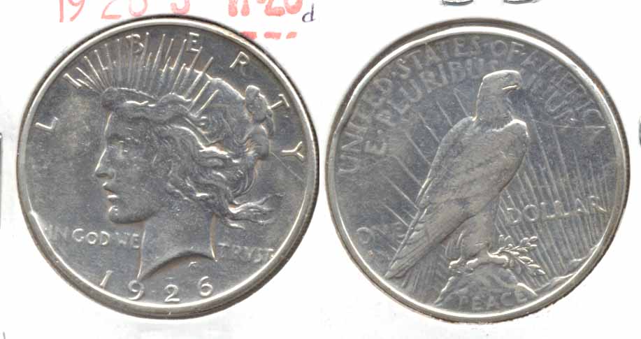 1926-S Peace Silver Dollar VF-20 d Cleaned Dings