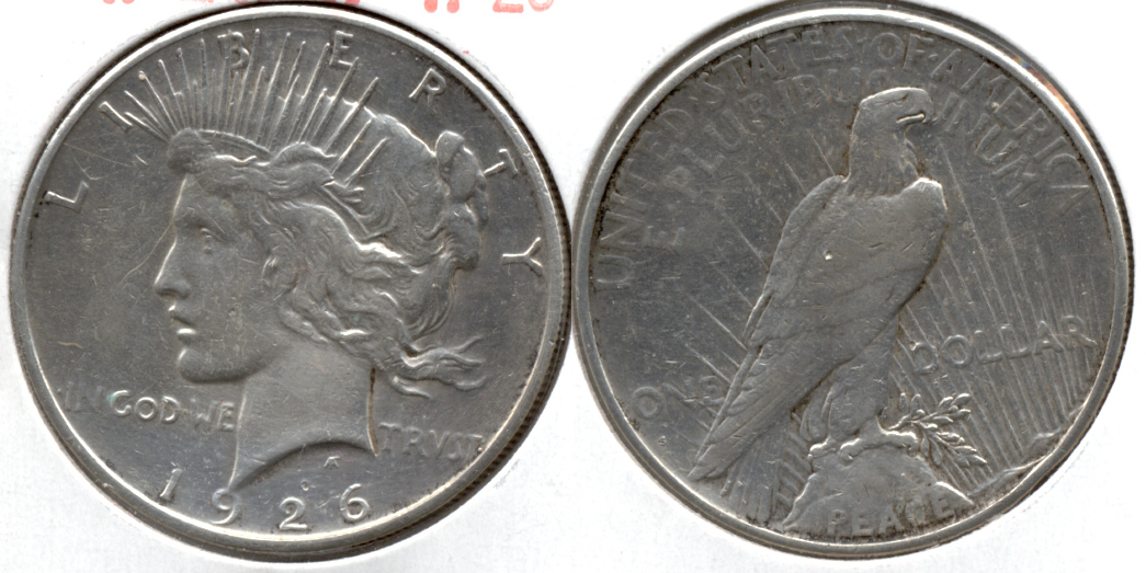 1926-S Peace Silver Dollar VF-20 k