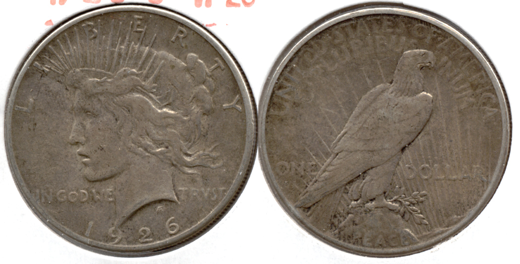 1926-S Peace Silver Dollar VF-20 r