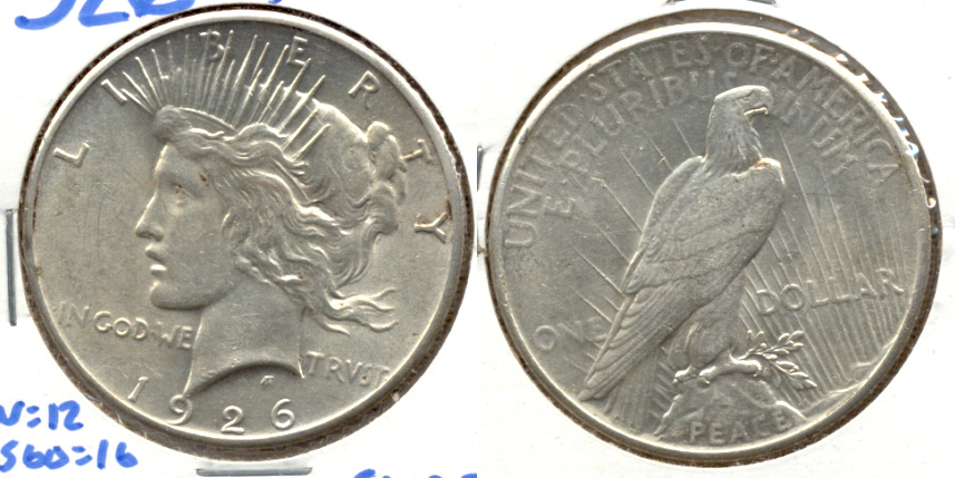 1926 Peace Silver Dollar AU-55 c
