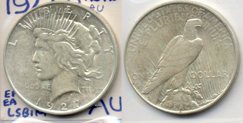 1927-D Peace Silver Dollar AU-50