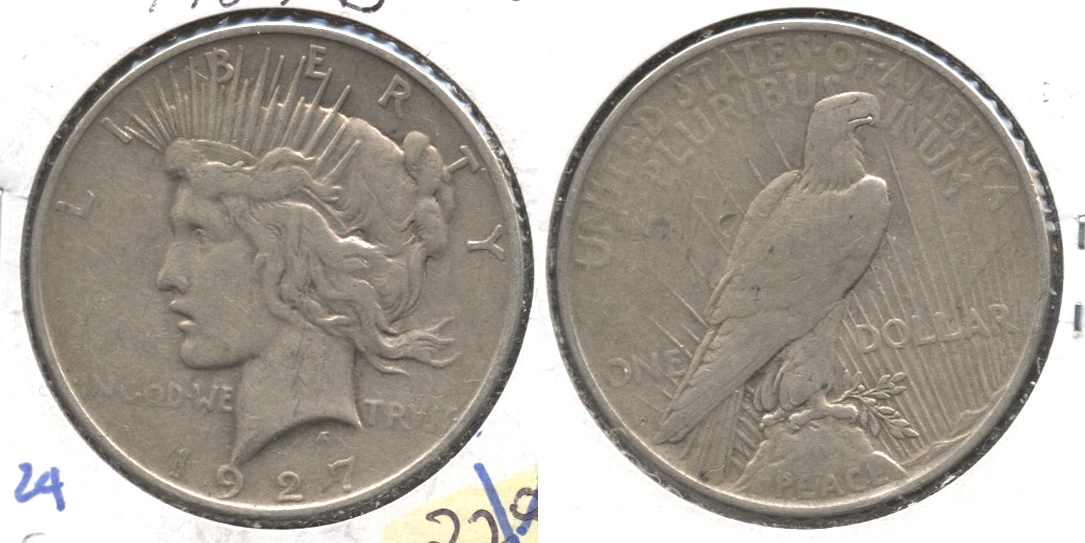 1927-D Peace Silver Dollar VF-20 #f