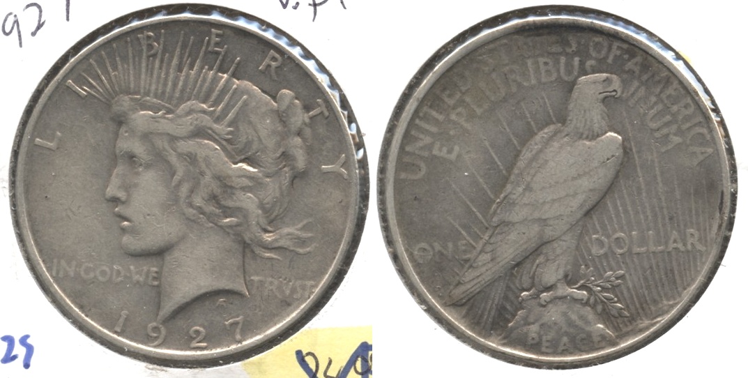 1927-D Peace Silver Dollar VF-20 #h