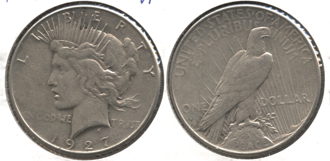 1927-D Peace Silver Dollar VF-20 #k