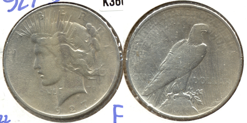 1927-D Peace Silver Dollar VG-8 Cleaned