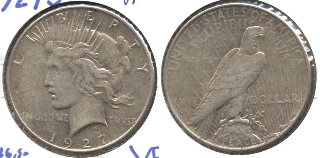 1927-S Peace Silver Dollar VF-20