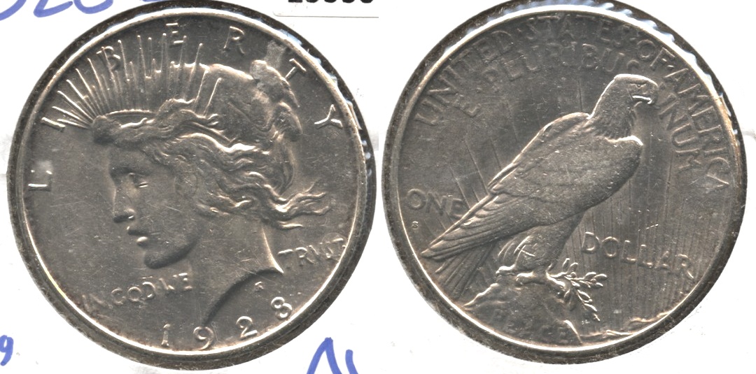 1928-S Peace Silver Dollar AU-50 #a