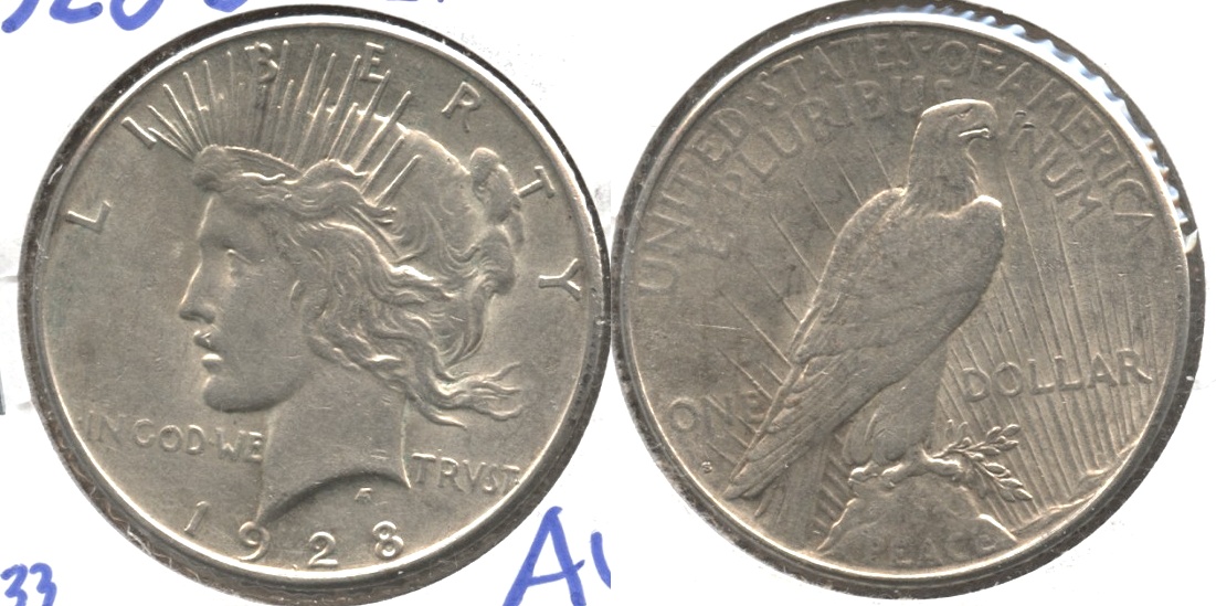 1928-S Peace Silver Dollar EF-45 #a