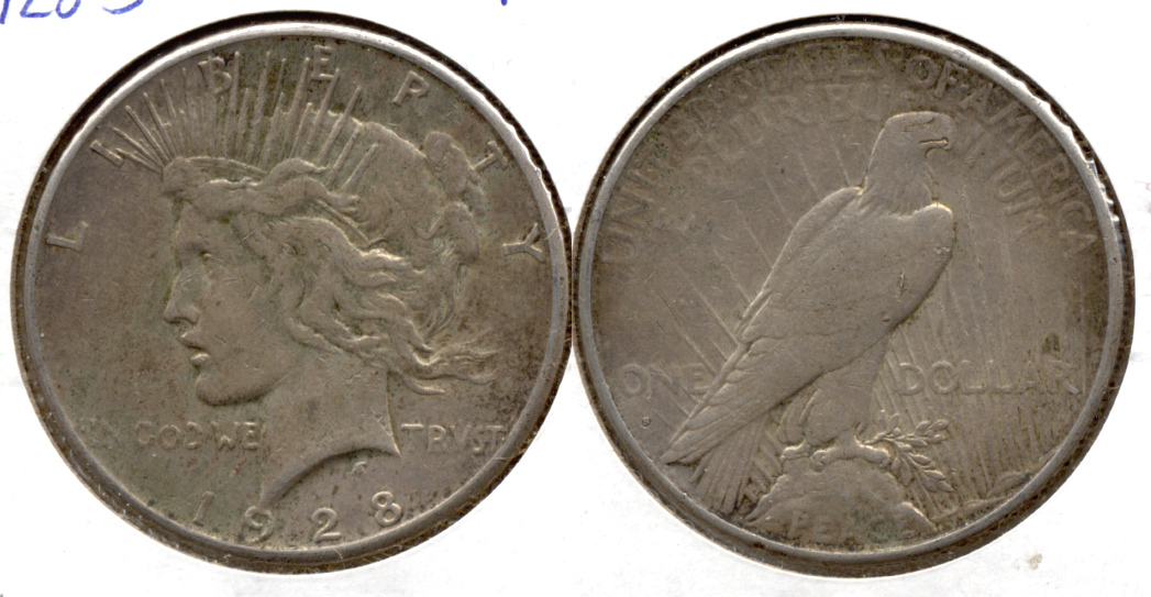 1928-S Peace Silver Dollar F-12 g