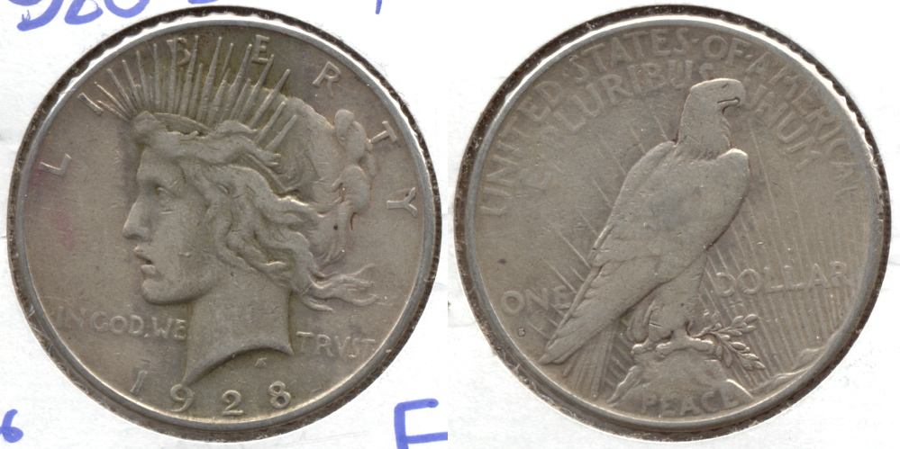 1928-S Peace Silver Dollar F-12 k