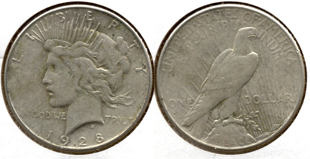 1928-S Peace Silver Dollar VF-20 a