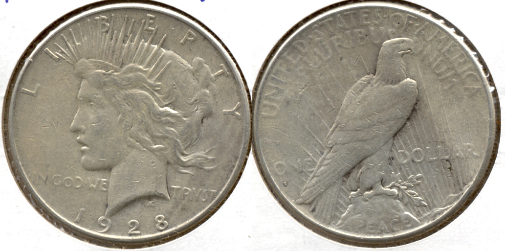 1928-S Peace Silver Dollar VF-20 d