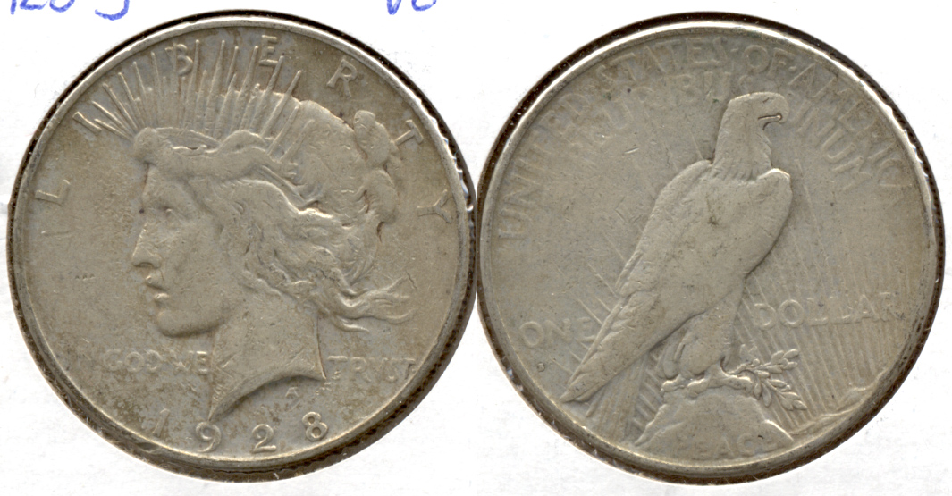 1928-S Peace Silver Dollar VG-8